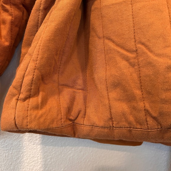 Universal Thread Burnt Orange Quilted Belted Utility Jacket Mock Neck Small - Picture 11 of 11